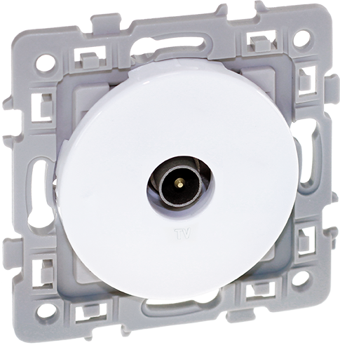 SQUARE Prise TV blanc