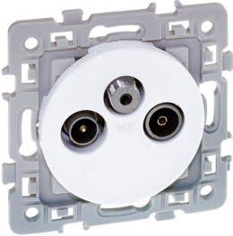 SQUARE Prise TV-FM-SAT blanc