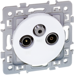 SQUARE Prise TV-FM-SAT blanc