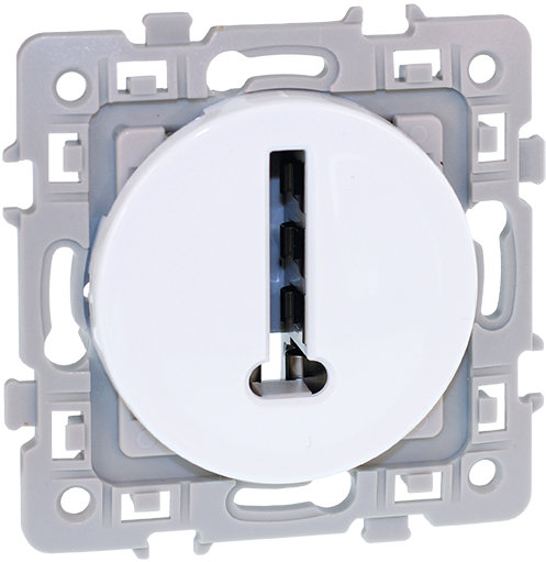 SQUARE Conjoncteur téléphonique en T blanc