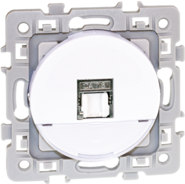 SQUARE Prise RJ45 blindée Cat.6 FTP (Grade1 TV) blanc