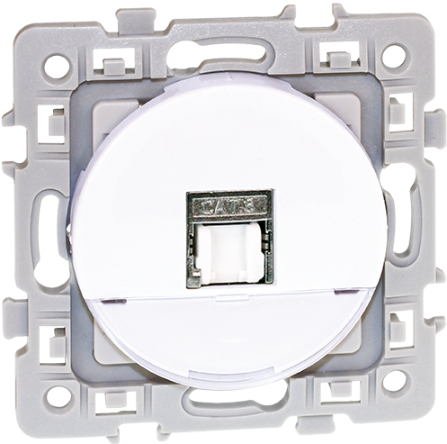 SQUARE Prise RJ45 blindée Cat.6 STP (Grade2 TV) blanc