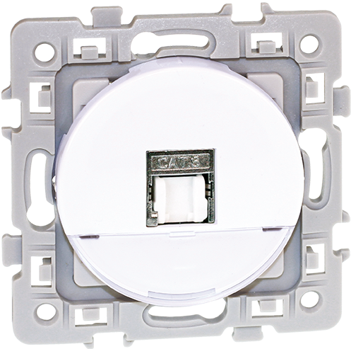 SQUARE Prise RJ45 blindée Cat.6 STP (Grade2 TV) blanc