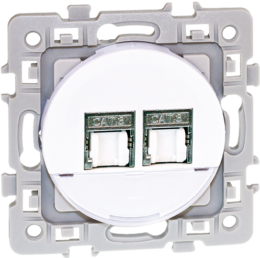 SQUARE 2xRJ45CAT6 (Gr2 TV) BLC