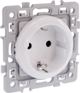 SQUARE  Prise 2P+T Schuko blanc