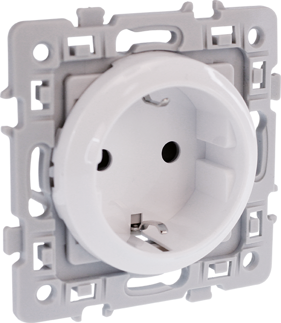 SQUARE Prise 2P+T Schuko blanc