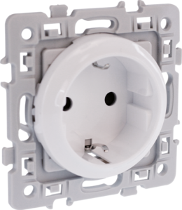 SQUARE  Prise 2P+T Schuko blanc