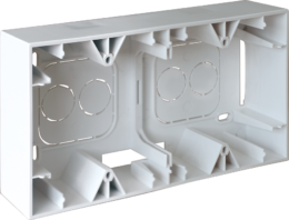 SQUARE Cadre saillie 2 postes blanc