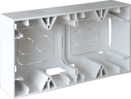 SQUARE Cadre saillie 2 postes blanc