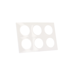 SQUARE Plaque d'habillage 2x3 postes blanc