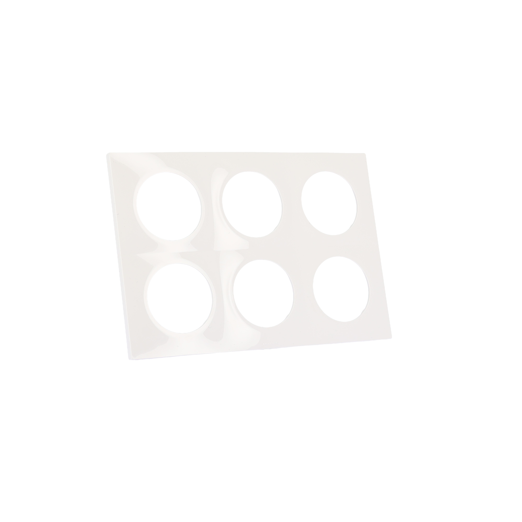 SQUARE Plaque d'habillage 2x3 postes blanc
