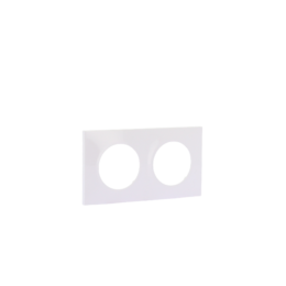 SQUARE Plaque d'habillage blanc 2 postes entraxe 71mm