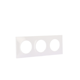 SQUARE Plaque d'habillage blanc 3 postes entraxe 71mm