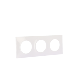 SQUARE Plaque d'habillage blanc 3 postes entraxe 71mm