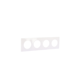 SQUARE Plaque d'habillage blanc 4 postes entraxe 71mm