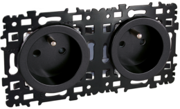 SQUARE Double prise 2P+T précablée Vulcain