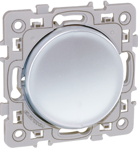 SQUARE Poussoir 10A Silver