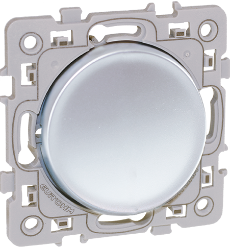 SQUARE Poussoir 10A Silver