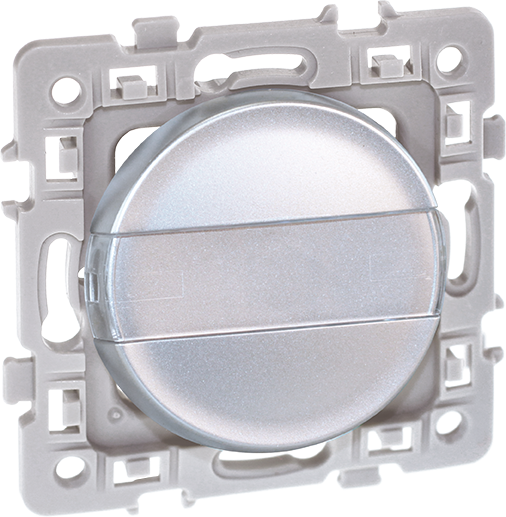 SQUARE Poussoir porte-etiquette Silver