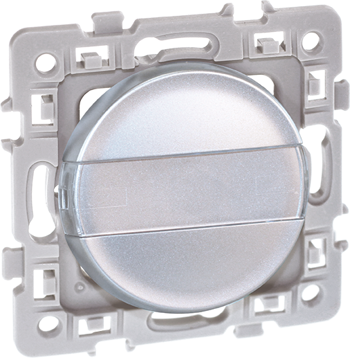 SQUARE Poussoir porte-etiquette Silver