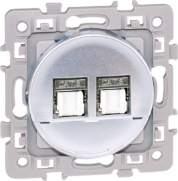 SQUARE DBLE RJ45 CAT6gr3STSILV