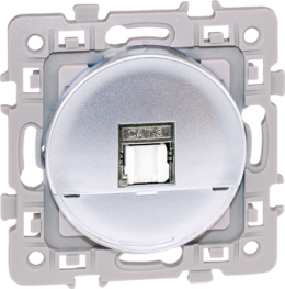 SQUARE Prise RJ45 blindée CAT6A STP (Grade3 TV) Silver