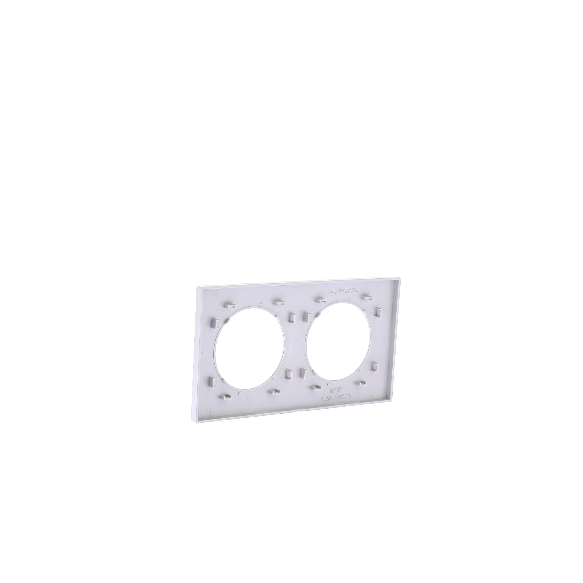 SQUARE Plaque d'habillage 2 postes entraxe 71mm Silver - Image 81