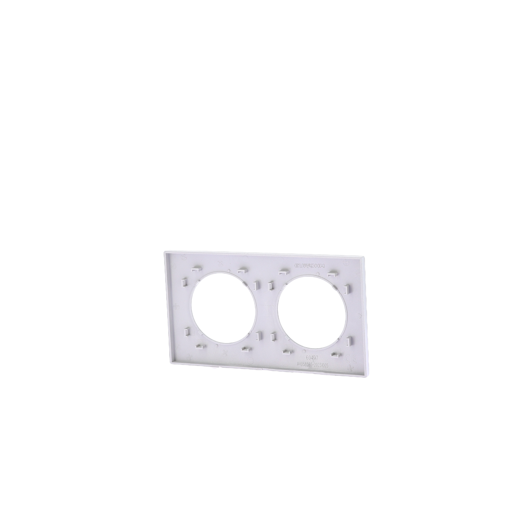 SQUARE Plaque d'habillage 2 postes entraxe 71mm Silver - Image 82