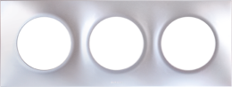 SQUARE Plaque d'habillage 3 positionstes entraxe 71mm Silver