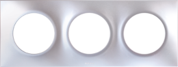 SQUARE Plaque d'habillage 3 positionstes entraxe 71mm Silver