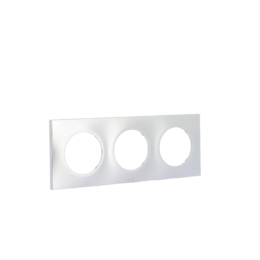SQUARE Plaque d'habillage 3 positionstes entraxe 71mm Silver