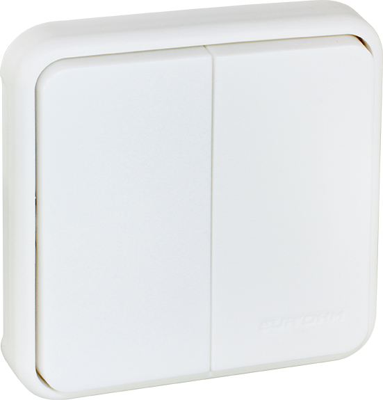 OXXO Mécanisme composable de poussoir avec porte-étiquette lumineux blanc étanche IP55