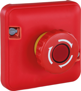 OXXO Mécanisme composable d'arret d'urgence 1/4 tour jaune/rouge étanche IP55