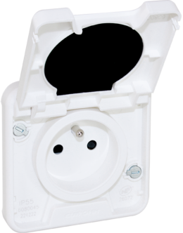 OXXO Prise 2P+T composable blanc étanche IP55