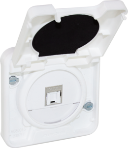 OXXO Mécanisme composable de prise RJ45 blindée CAT6 FTP (Grade1 TV) blanc étanche IP55