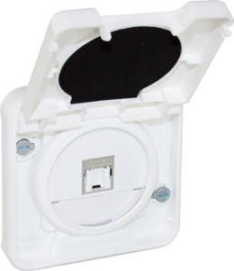 OXXO Mécanisme composable de prise RJ45 blindée CAT6 FTP (Grade1 TV) blanc étanche IP55