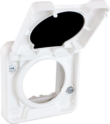 OXXO Adaptateur blanc pour installation en encastré étanche IP55 de mécanismes de la gamme COMETE