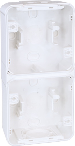 OXXO Boite 2P blanc vertic saillie