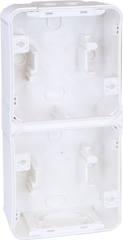 OXXO Boite 2P blanc vertic saillie