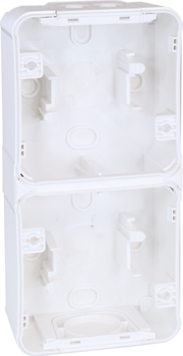 OXXO Boite 2P blanc vertic saillie