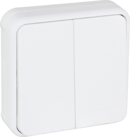 OXXO Double va et vient blanc encastré étanche IP55