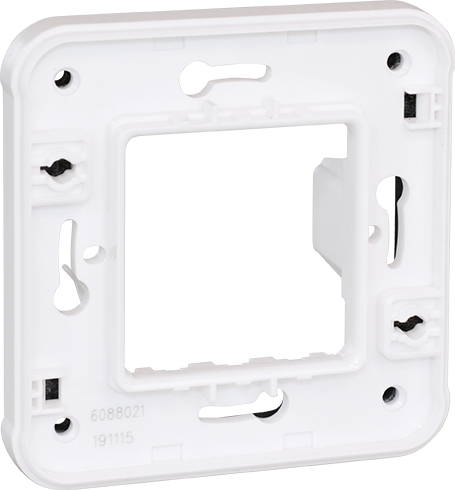 OXXO Cadre adaptateur blanc pour installation en encastré des mécanismes composables OXXO voyant, arret d'urgence et interrupteur à clef exclusivement