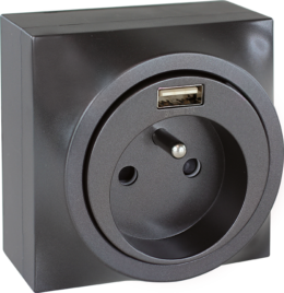 DUNE Prise combinée2P+T + USB A Vulcain