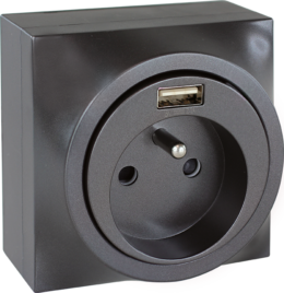 DUNE Prise combinée2P+T + USB A Vulcain