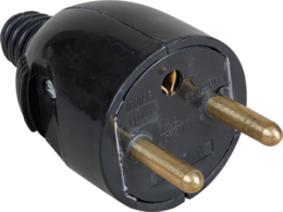 Fiche 16A porte-feuille droite noire