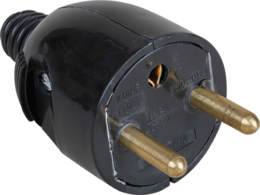 Fiche 16A porte-feuille droite noire