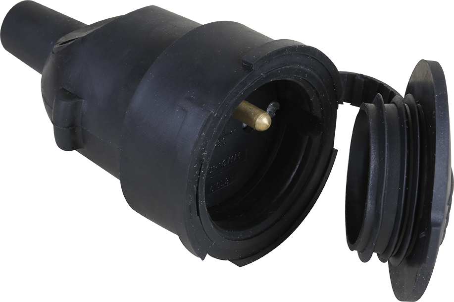 Prolongateur 16A caoutchouc étanche IP65 avec bague