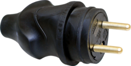 Fiche male 16A caoutchouc IP44