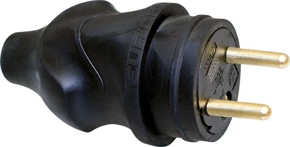 Fiche 16A caoutchouc étanche IP40