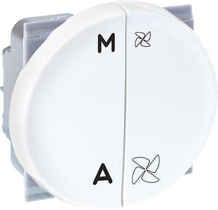 COMETE Commande VMC 2 vitesses + Marche/Arrêt blanc